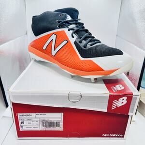 New Balance Men's Metal Cleats M4040BO4 Mid Black Orange | Size 16 D US